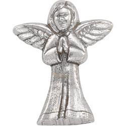 14K White Gold Praying Angel Lapel Pinwhite 