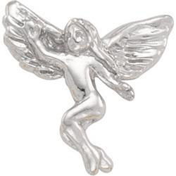 14K White Gold Dancing Angel Lapel Pinwhite 