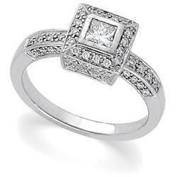 14K White Gold Diamond Engagement Ringwhite 