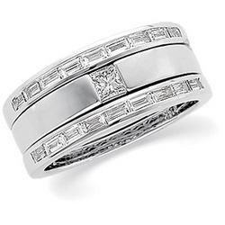 14K White Gold Diamond Bridal Band Ringwhite 