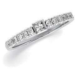 14K White Gold Diamond Bridal Engagement Ringwhite 