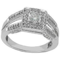 14K White Gold Diamond Bridal Engagement Ringwhite 