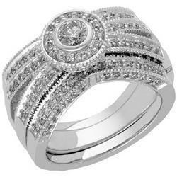 14K White Gold Diamond Bridal Engagement Ringwhite 