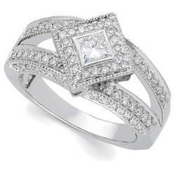14K White Gold Diamond Bridal Engagement Ringwhite 