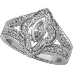 14K White Gold Diamond Bridal Engagement Ringwhite 