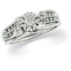 14K White Gold Diamond Bridal Set Engagement Ringwhite 