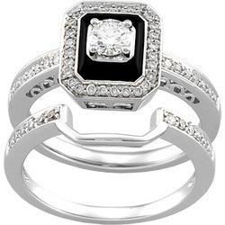 14K White Gold Diamond Bridal Engagement Ringwhite 