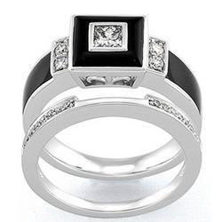 14K White Gold Diamond Bridal Engagement Ringwhite 