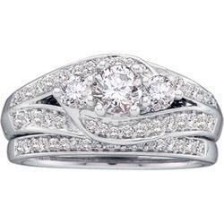 14K White Gold Diamond Bridal Engagement Ringwhite 