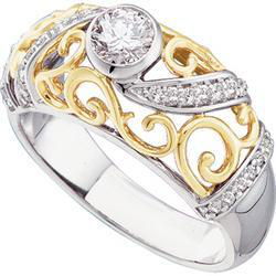 14K Two Tone Gold Diamond Bridal Engagement Ringtwo 