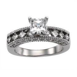 14K White Gold Diamond Semi Mount Engagement Ringwhite 
