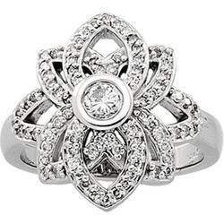 14K White Gold Right Hand Diamond Ringwhite 