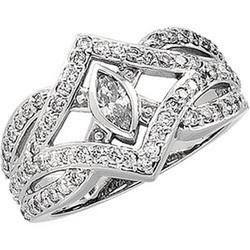 14K White Gold Right Hand Diamond Ringwhite 