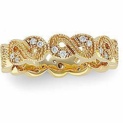 14K White Gold Diamond Bridal Anniversary Band Ringwhite 