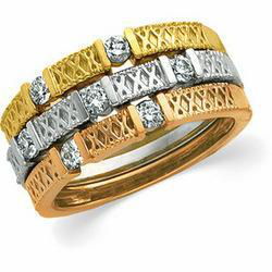 14K Rose Gold Diamond Bridal Anniversary Band Ringrose 