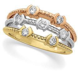 14K Yellow Gold Bridal Anniversary Band Ringyellow 