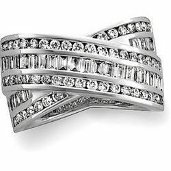 14K White Gold Diamond Bridal Anniversary Band Ringwhite 