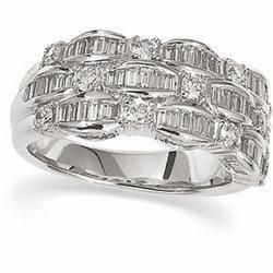 14K Yellow Gold Diamond Bridal Anniversary Band Ringyellow 