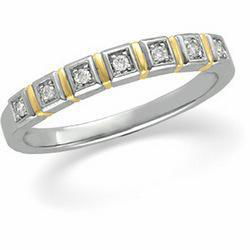 14K Two Tone Gold Diamond Bridal Anniversary Band Ringtwo 