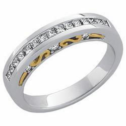 14K Two Tone Gold Diamond Bridal Anniversary Band Ringtwo 