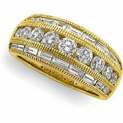14K Yellow Gold Diamond Bridal Anniversary Band Ringyellow 