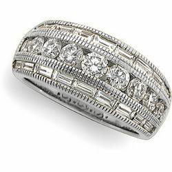 14K White Gold Diamond Bridal Anniversary Band Ringwhite 