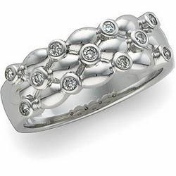 14K White Gold Diamond Bridal Anniversary Band Ringwhite 