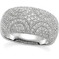 14K White Gold Diamond Bridal Anniversary Band Ringwhite 