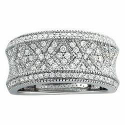 14K White Gold Diamond Bridal Anniversary Band Ringwhite 