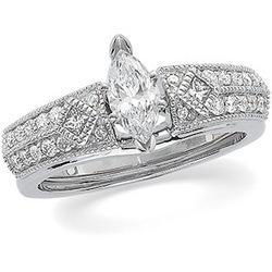 14K White Gold Diamond Bridal Enhancer Ringwhite 