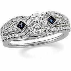 14K White Gold Diamond Bridal Enhancer Ringwhite 
