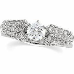 14K White Gold Diamond Bridal Enhancer Ringwhite 