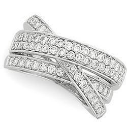 14K White Gold Diamond Bridal Anniversary Band Ringwhite 