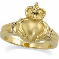 14K Yellow Gold Diamond Bridal Duo Ringyellow 