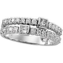 14K White Gold Diamond Fashion Ringwhite 