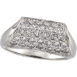 14K White Gold Diamond Fashion Ringwhite 