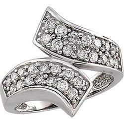 14K White Gold Diamond Fashion Ringwhite 