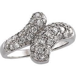 14K White Gold Diamond Fashion Ringwhite 