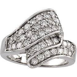 14K White Gold Diamond Fashion Ringwhite 