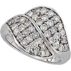 14K White Gold Diamond Fashion Ringwhite 