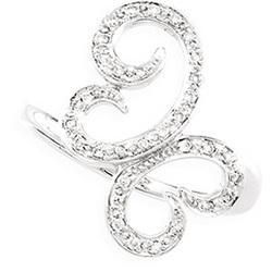 14K White Gold Diamond Fashion Ringwhite 