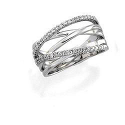 14K White Gold Diamond Fashion Ringwhite 