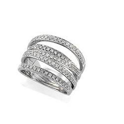 14K White Gold Diamond Fashion Ringwhite 