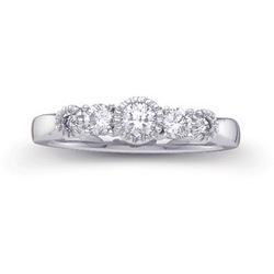 14K White Gold Diamond Bridal Anniversary Band Ringwhite 
