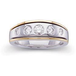 14K Two Tone Gold Diamond Bridal Anniversary Band Ringtwo 