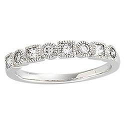 14K White Gold Diamond Bridal Anniversary Band Ringwhite 