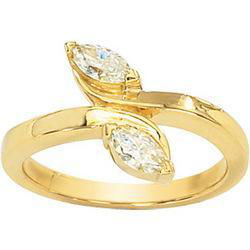 14K Yellow Gold Created Moissanite Ringyellow 