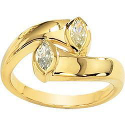 14K Yellow Gold Created Moissanite Ringyellow 