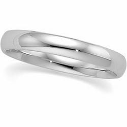 14K White Gold Light Comfort Fit Band - 4mmwhite 