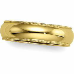10K Yellow Gold Milgrain Band - 6mmyellow 